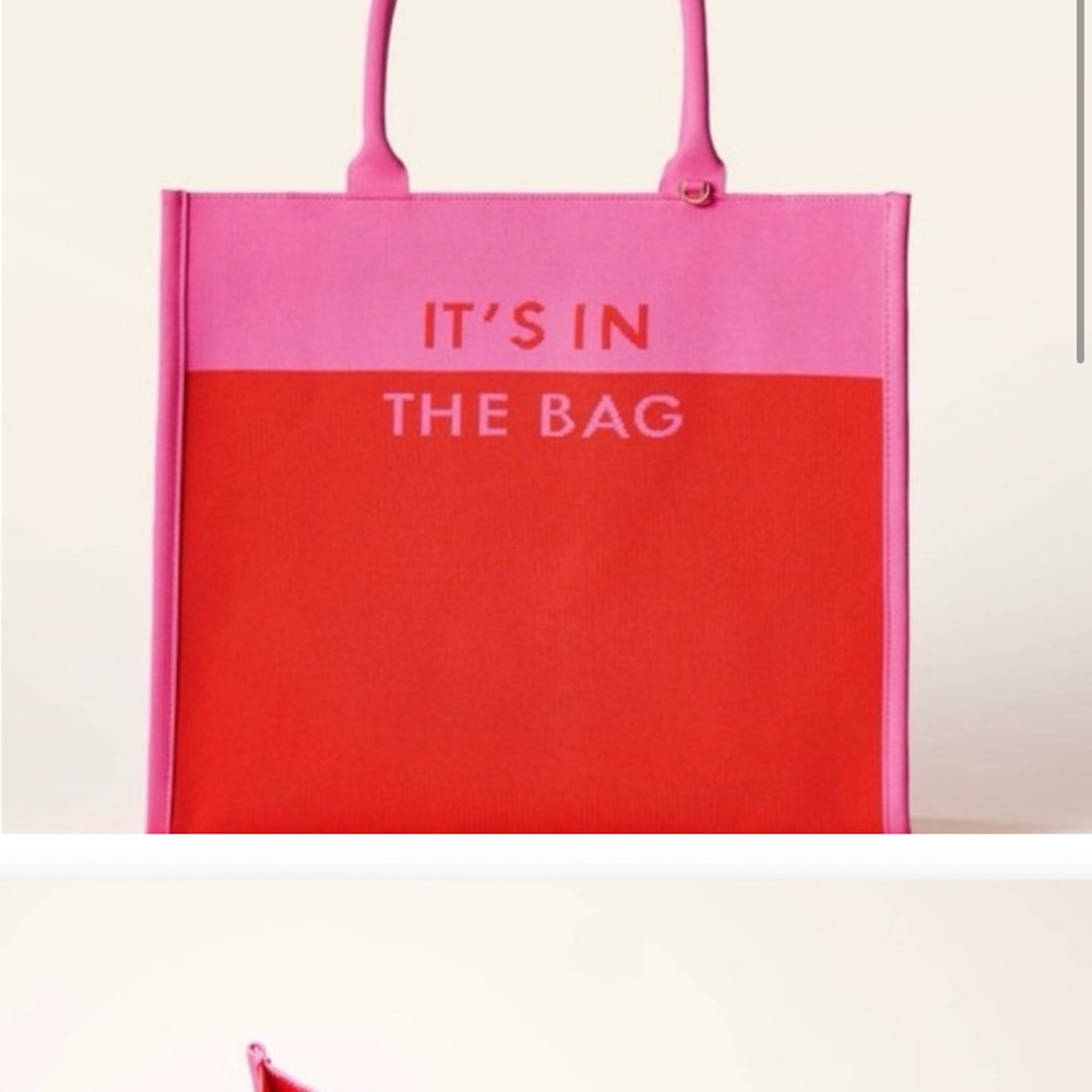 Kate Spade Pink and Red Color-Block Tote